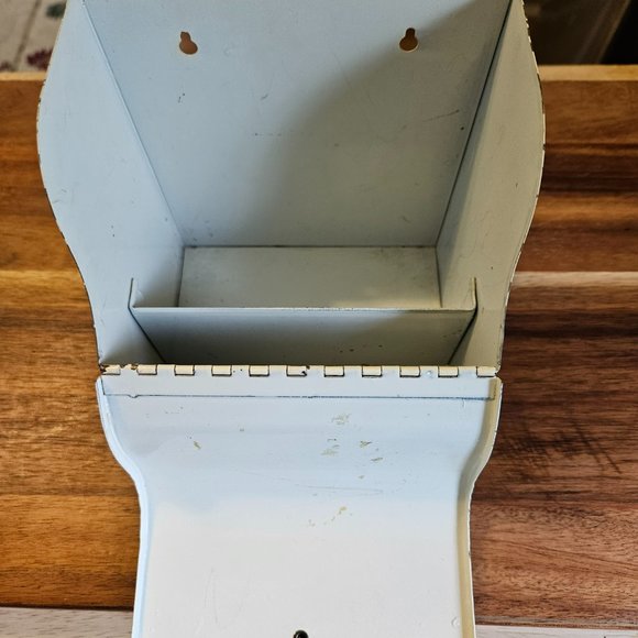 vintage metal recipe box countertop or wall mounted from 1950s - Picture 6 of 9